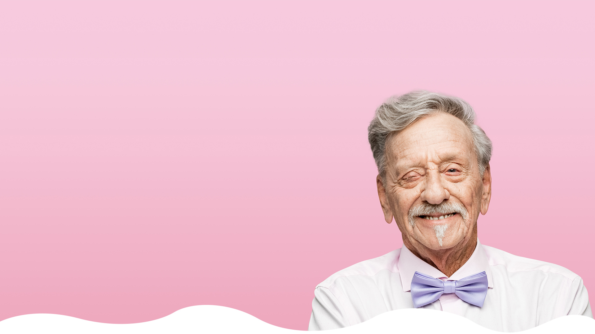 Jalle med rosa bakgrund.